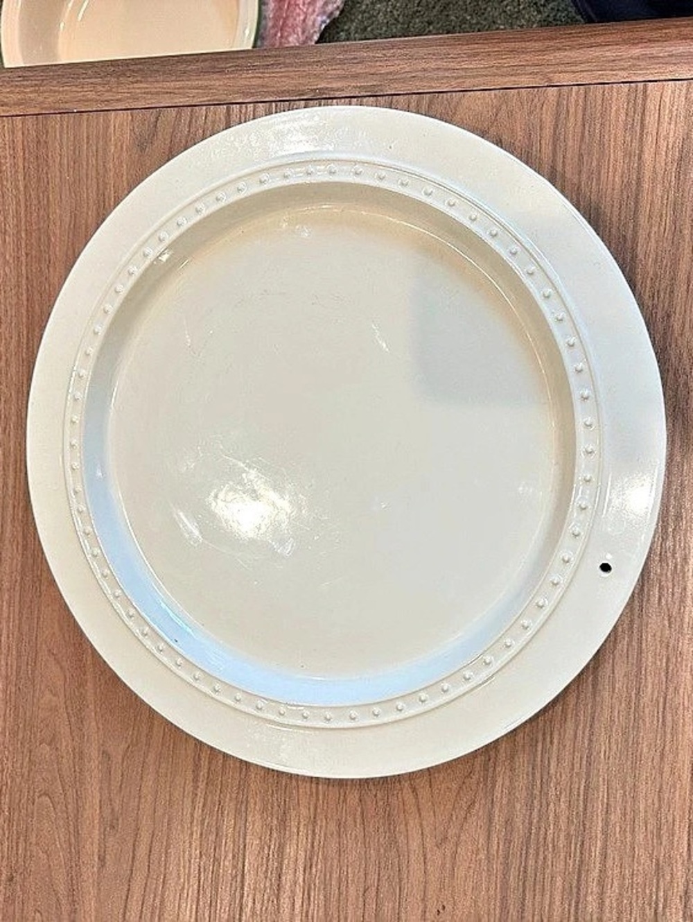 Nora Fleming Pearl Dot Platter Ceramic